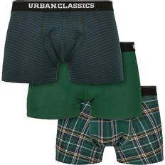 Urban Classics Boxershorts mörkgrön ljusgrå
