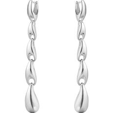 Georg Jensen Sculptural Sterling Long Drop Earrings