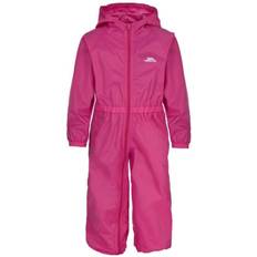 Purple Rain Overalls Children's Clothing Trespass Childrens Unisex Childrens/Kids Button Waterproof Rain Suit 2-3Y