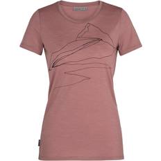 Icebreaker Women's Merino Tech Lite Low Crew T-shirt - Spector Sunrise/Suede