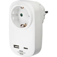 Brennenstuhl 1508210 Junction box incl. USB charging port, Child safety, Surge protection