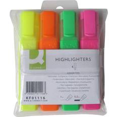 Q-CONNECT Assorted Highlighter Pens Pack of 4