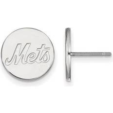 LogoArt New York Mets Post Earrings - Silver