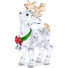 Swarovski Crystal Reindeer, Clear Crystal with features of Coloured Crystal, from the Joyful Ornaments Collection Figurine