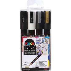 Uni posca pens pc 5m Pack of 4 Uni Posca Mono-Tone Marker Pens Medium