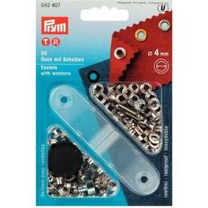 Prym Eyelets Washers Brass Silver col 4.0 mm