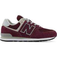 New Balance Big Kid's 574 Core - Burgundy with White