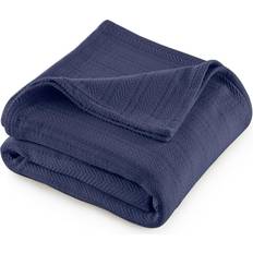 Vellux Cotton Bed Blanket Blankets Blue (274.32x228.6cm)