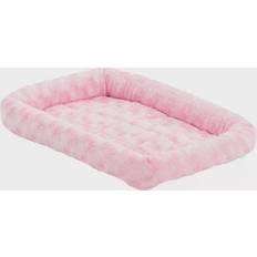 Midwest Quiet Time Fashion Plush Bolster Dog Crate Mat