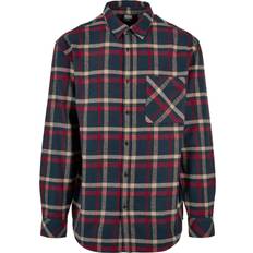 Urban Classics Men's Heavy Oversized Checked Shirt, Navy/red