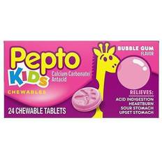 Pepto Bismol Kids Chewables Bubble Gum 24 Chewable Tablets