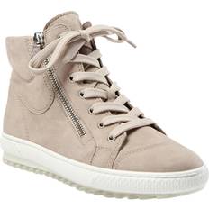 Beige - Women Ankle Boots Gabor Bulner Suede Hi-Top Trainers