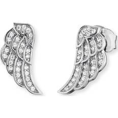 Engelsrufer Angel Wing Sterling Zirconia Rhodium Earrings ERE-LILWING-ZI-ST