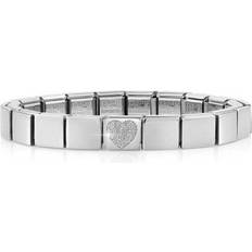 Nomination Glam Glitter Heart Bracelet - Silver/Transparent