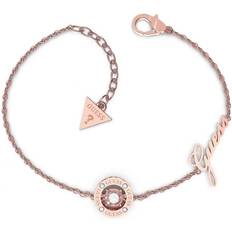 Guess Solitaire Charm Bracelet - Rose Gold/Transparent