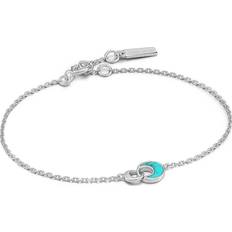 Ania Haie Crescent Link Bracelet - Silver/Turquoise