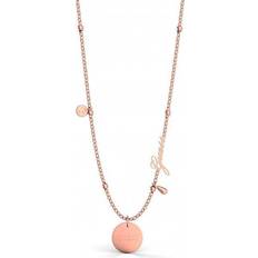 Guess Chain Logo Necklace - Rose Gold