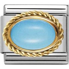 Nomination Classic Charm - Silver/Gold/Turquoise
