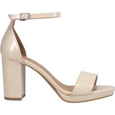 Beige - Women Slides Chinese Laundry Womens Heeled Sandal