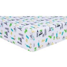 Trend Lab Dinosaurs Around the World Jersey Fitted Crib Sheet 28x52"