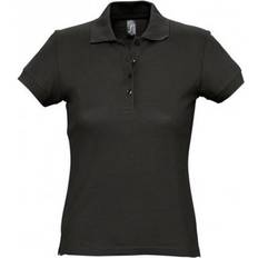 Sol's Women's Passion Pique Polo Shirt - Black