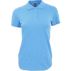 Sol's Women's Perfect Pique Short Sleeve Polo Shirt - Sky Blue