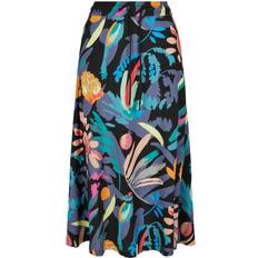 Loose Skirts Urban Classics Viscose Midi Skirt - Blackfruity