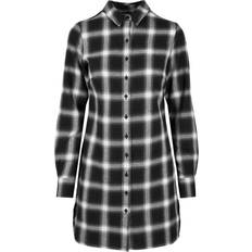 Checkered - XL Dresses Urban Classics Ladies Cotton Check Shirt Dress