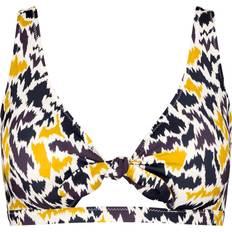 Women - Yellow Swimwear Sloggi Shore Fancy Guppy Bikini Top - Brown/Dark Combination