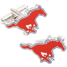 Cufflinks Inc SMU Mustangs Cufflinks - Silver/Red/Blue