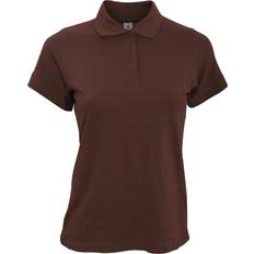 Slim - Women Polo Shirts B&C Collection Women's Safran Pure Short-Sleeved Pique Polo Shirt - Brown