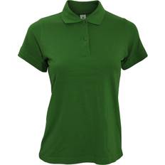 Slim - Women Polo Shirts B&C Collection Women's Safran Pure Short-Sleeved Pique Polo Shirt - Bottle Green