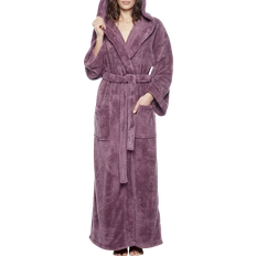 Arus Premium Fleece Full Length Bathrobe - Plum