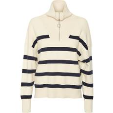 Vero Moda Saba Highneck Zipper Blouse - Grey/Birch