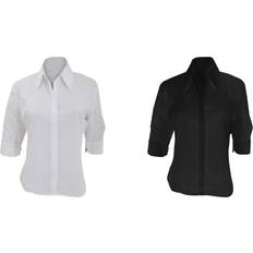 Kustom Kit Ladies Continental 3/4 Length Sleeve Blouse (8 UK) (White)