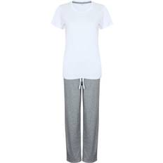 Towel City Womens/Ladies Pyjama Set (3XL) (White/Grey)