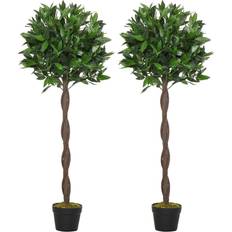 OutSunny Artificial Bay Laurel Trees 120cm Set 2