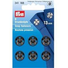 Snap Fasteners Prym Sew-On Snap Fasteners Brass Black 13 mm