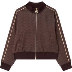 Michael Kors Kid's MK Logo Jacquard Zip Up Cardigan