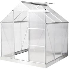 OutSunny Walk-In Greenhouse 6x6ft Aluminum Polycarbonate