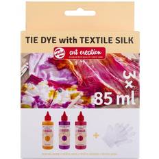 Royal Talens Art Creation Tie-dye set Pink 3 x 85 ml gloves