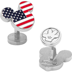 Cufflinks Inc Stars and Stripes Mickey Mouse Cufflinks - Silver/Red/Blue/White