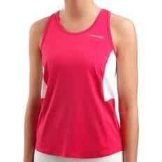 Red - Women Tank Tops Head Racket Club Sleeveless T-shirt