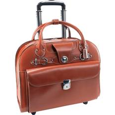 McKlein Edgebrook Leather Wheeled Laptop Briefcase