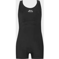 Slazenger Junior Girl's Boyleg Swimming Suit - Black