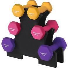 30mm Fitness Songmics Hex Dumbbells Set with Stand