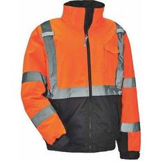 Ergodyne Quilted Bomber Jacket,Orange,Medium Hi-Viz