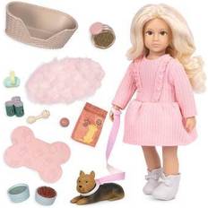 Lori LO31206Z Mini Doll & Dog 6-inch Doll with Yorkie Pup Toys & Accessories – Dafina's Pet Play Set – Playset for Kids – 3 Years