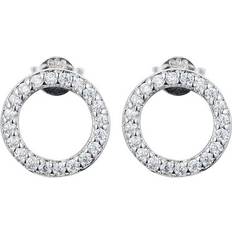 Everneed Caroline Circle Earrings - Silver/Transparent