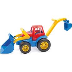 Dantoy Tractor with Front Loader and Excavator, Made in Denmark